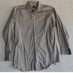 PAUL SMITH‎ Men Dress Shirt Size 39 Classic Fit Geometric Button Up Preppy Italy